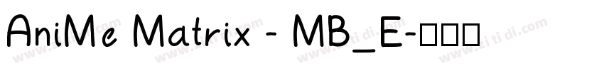 AniMe Matrix - MB_E字体转换